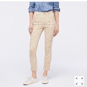 NWT J.Crew High-rise Safari Leopard Jean